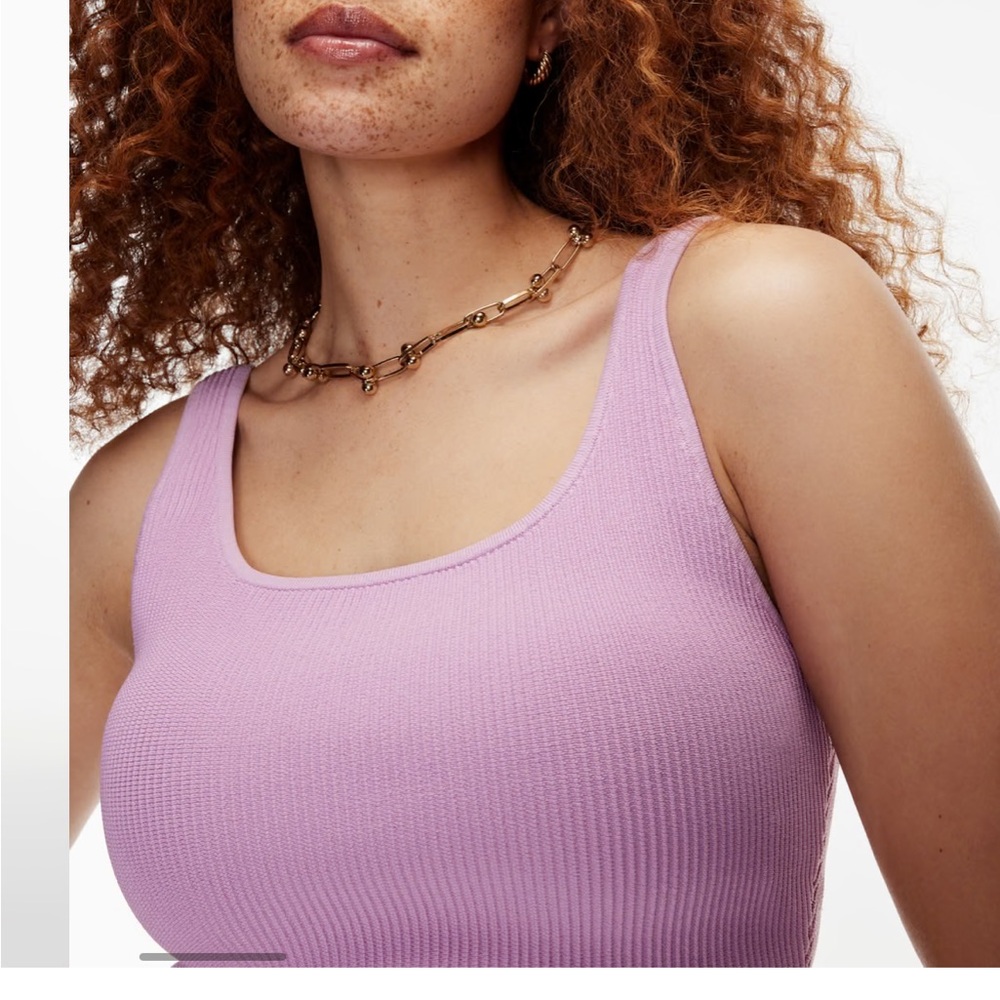 Babaton aritzia Sculpt Knit Squareneck Cropped Tank - lyrical lilac size S - Picture 4 of 6
